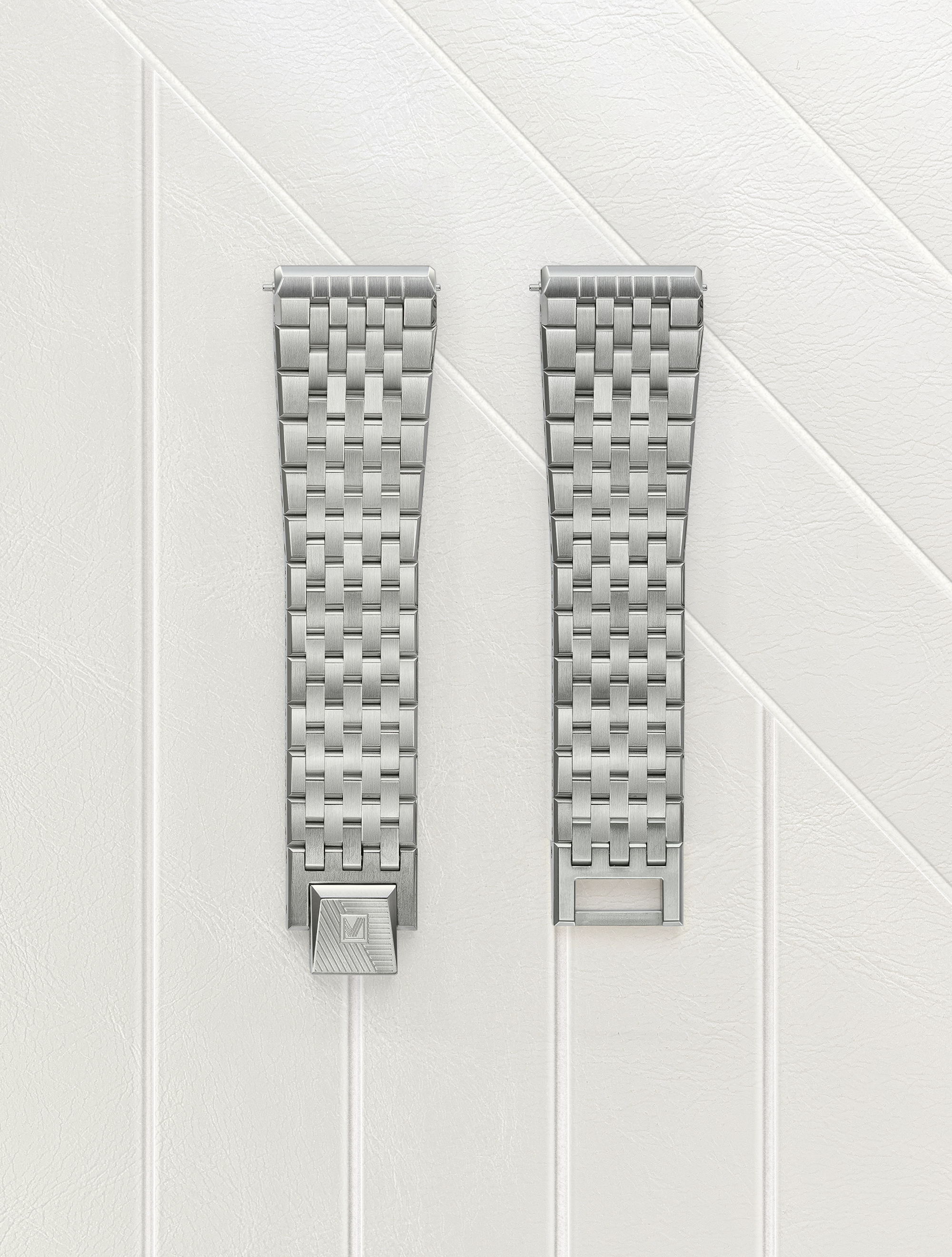 march-la-b-bracelet-acier-7-maillons-plat-20mm-pour-am2-slim-mansart image 1