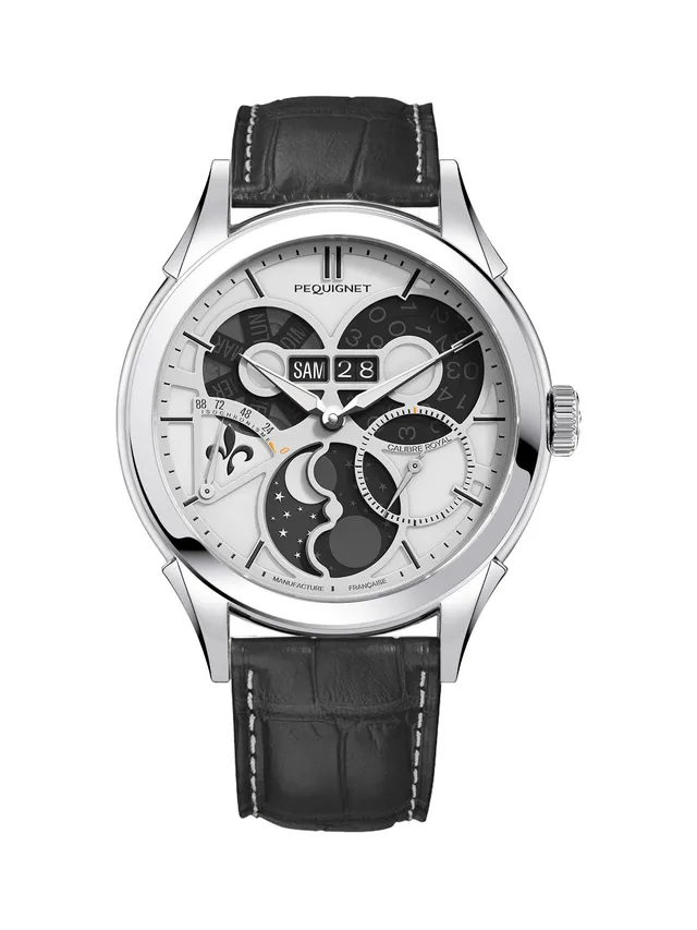 pequignet-royale-saphir-blanc-clipse-phase-de-lune-calibre-royal image 1