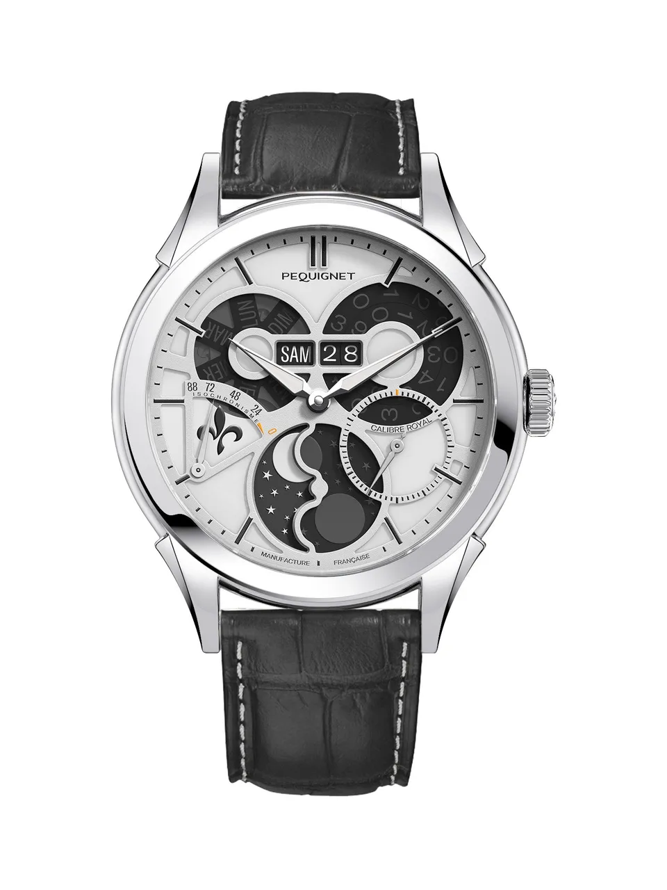 pequignet-royale-saphir-blanc-clipse-phase-de-lune-calibre-royal image 1