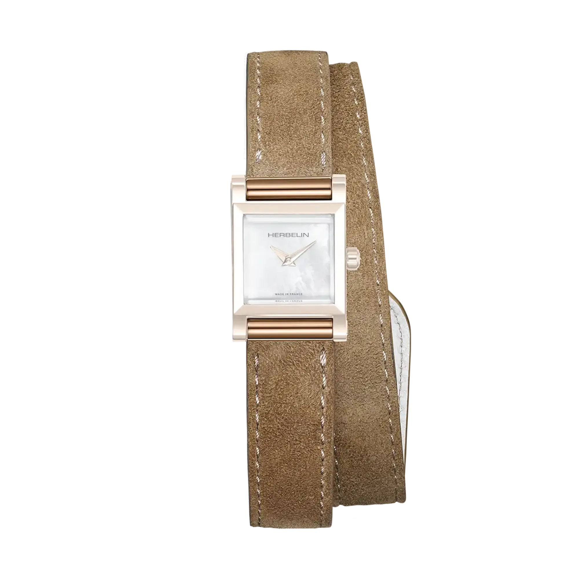 herbelin-antar-s-bracelet-double-camel-su-d-pvd-or-rose image 1