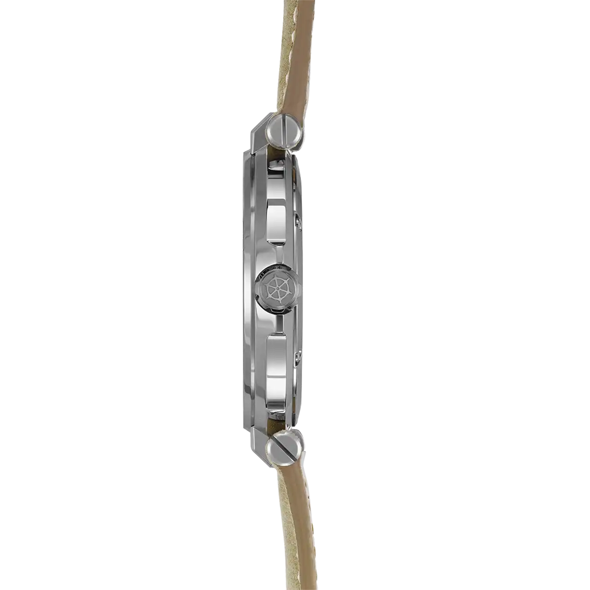 herbelin-newport-quartz-noir-cuir-beige-montre-homme-acier image 3