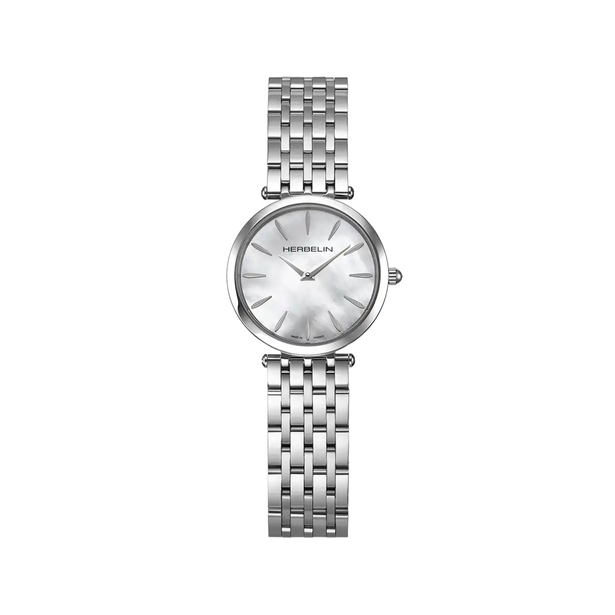 herbelin-epsilon-montre-quartz-femme-nacre-et-acier-28-mm image 1