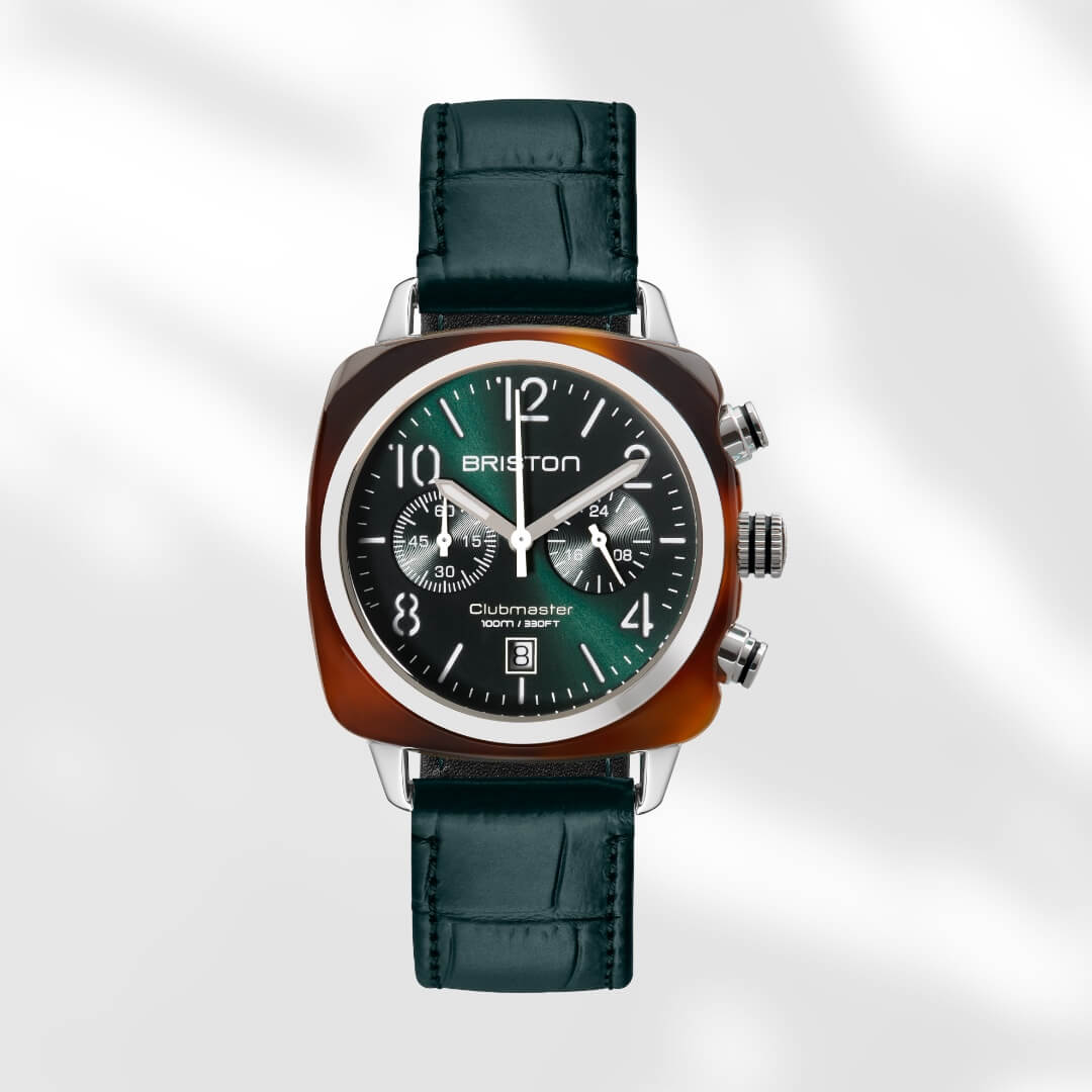 briston-bracelet-cuir-luxury-20-mm-vert-mat image 2