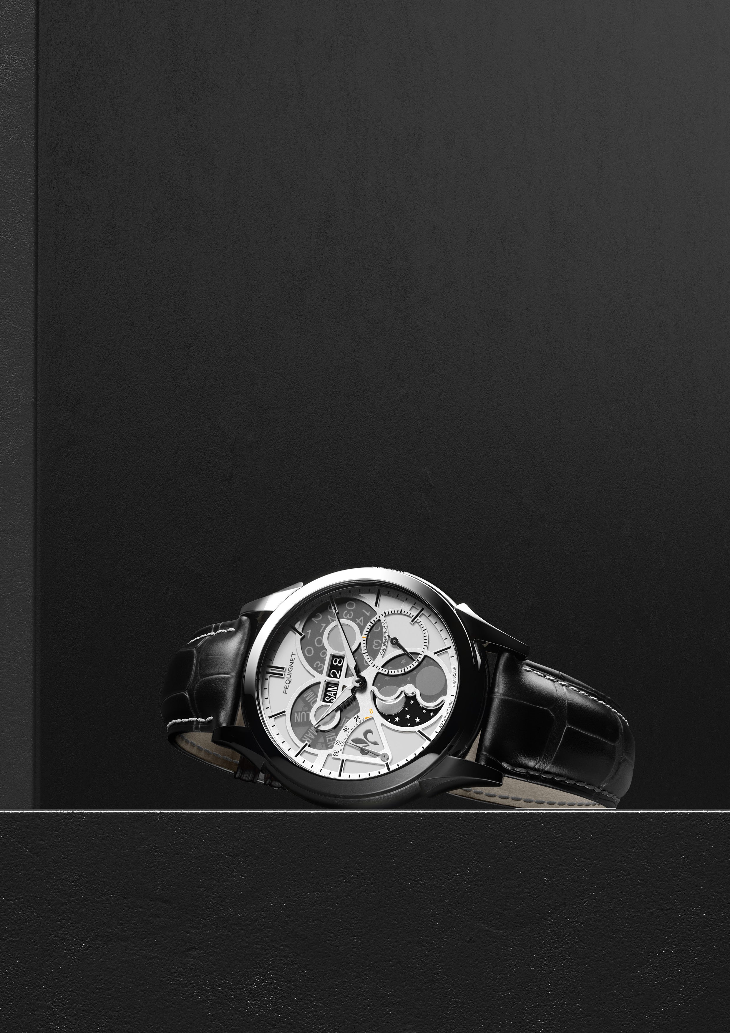 pequignet-royale-saphir-blanc-clipse-phase-de-lune-calibre-royal image 3