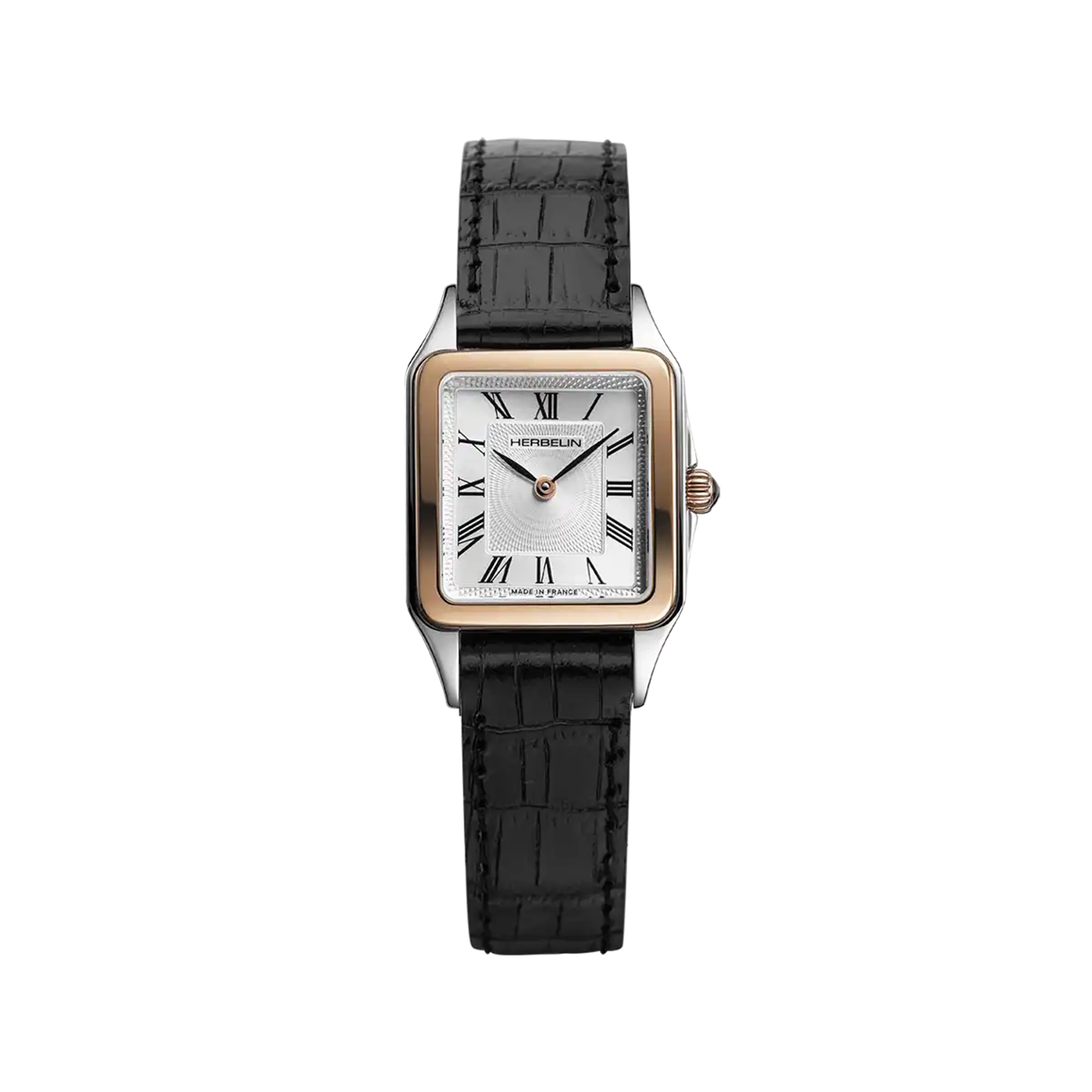 herbelin-luna-quartz-montre-femme-pvd-or-rose-cuir-noir image 1