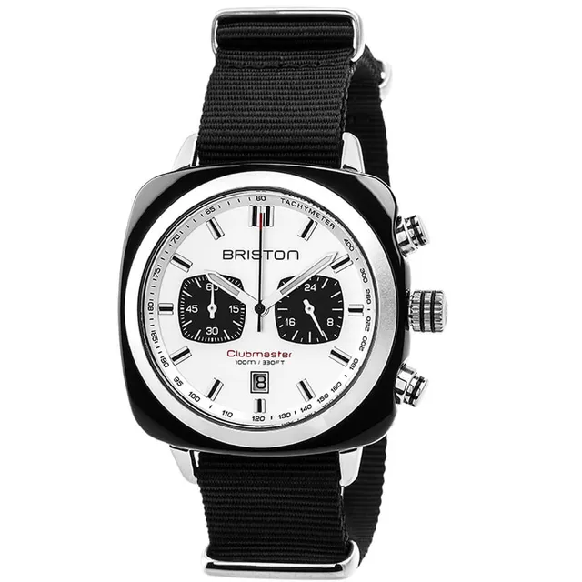 briston-clubmaster-sport-chrono-quartz-42-mm-blanc-ac-tate-noir image 1