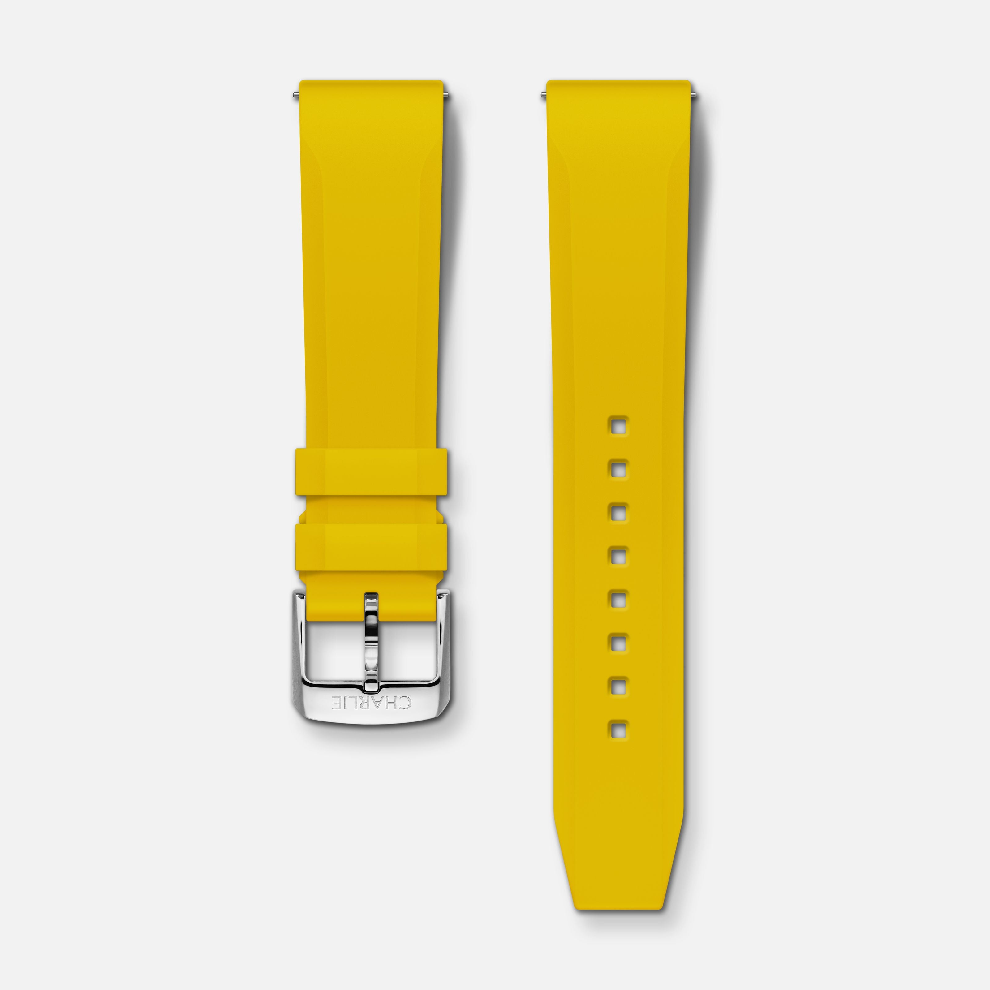 charlie-paris-bracelet-caoutchouc-nbr-20mm-jaune image 1