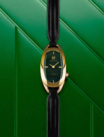 march-la-b-oblongue-drap-e-emerald-20-mm-montre-femme-ovale-dor-e-2 image 3