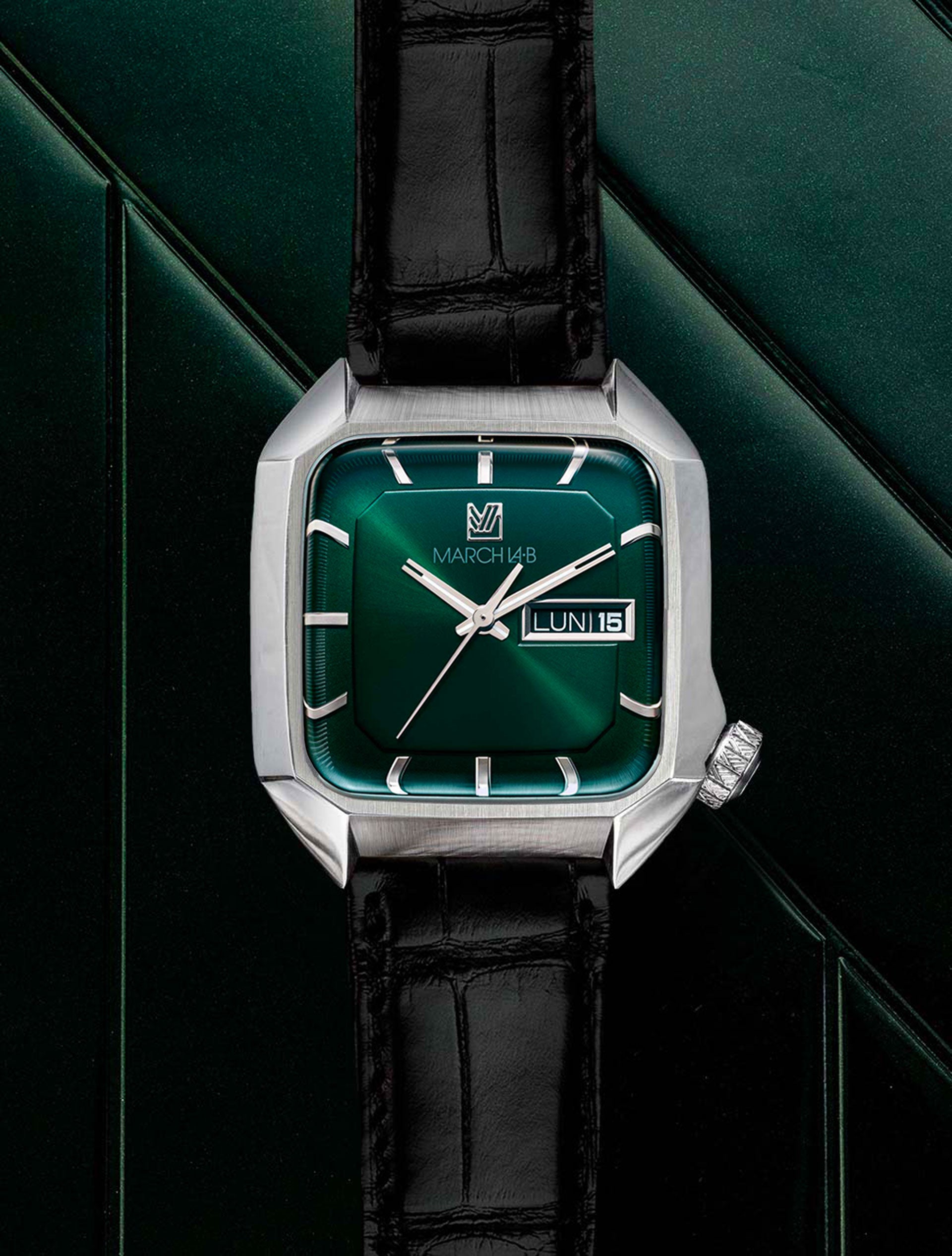march-la-b-am2-lectrique-forest-39-mm-montre-homme-quartz-verte image 3