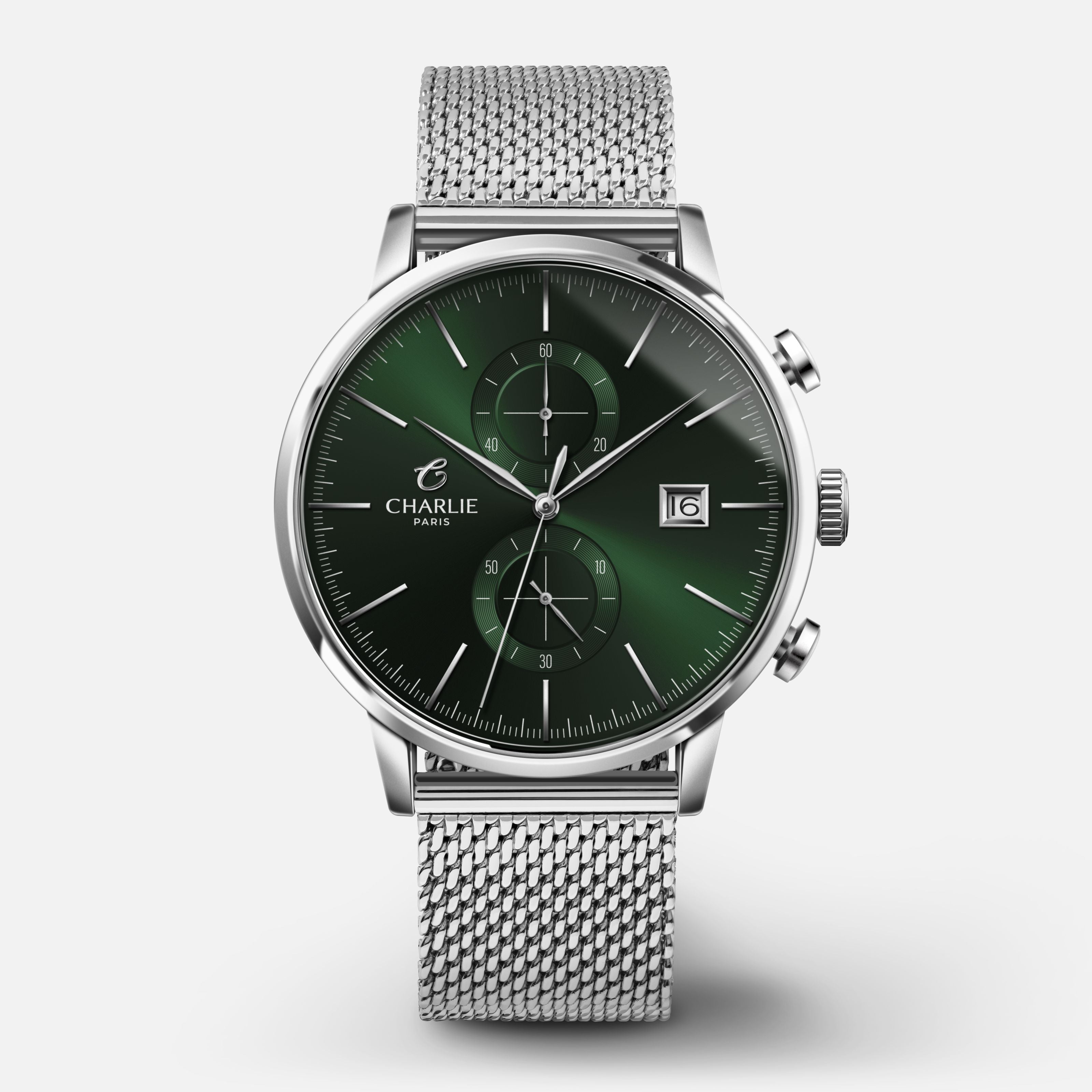 charlie-paris-horizon-montre-chronographe-homme-40mm-cadran-vert image 6