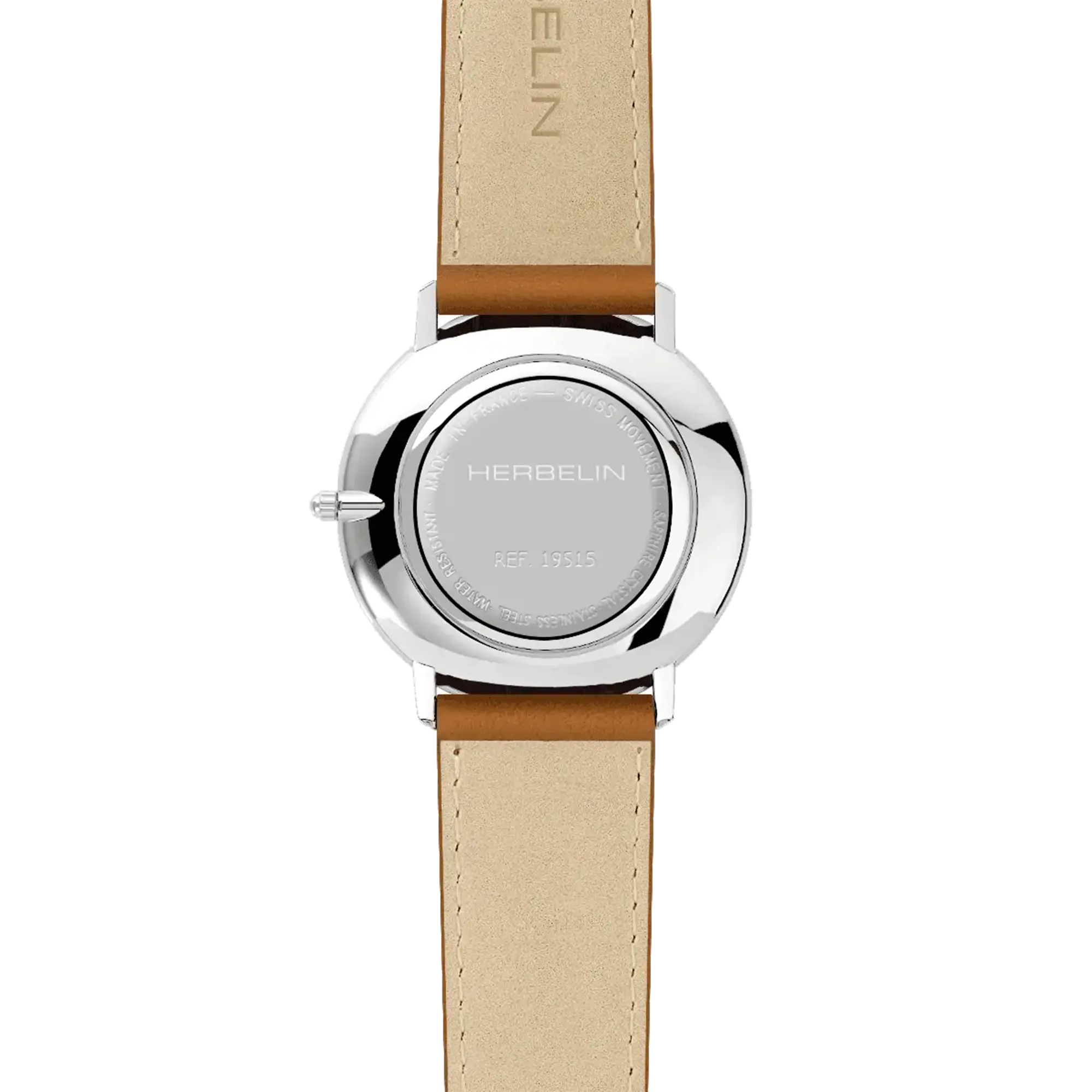 herbelin-city-quartz-montre-homme-bleu-cuir-brun-acier-316l image 4