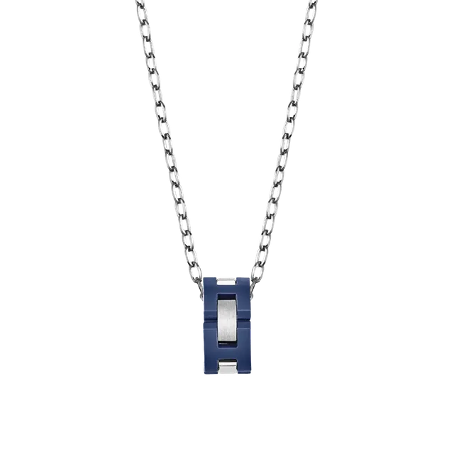 herbelin-cap-camarat-collier-homme-acier-et-c-ramique-bleue image 1