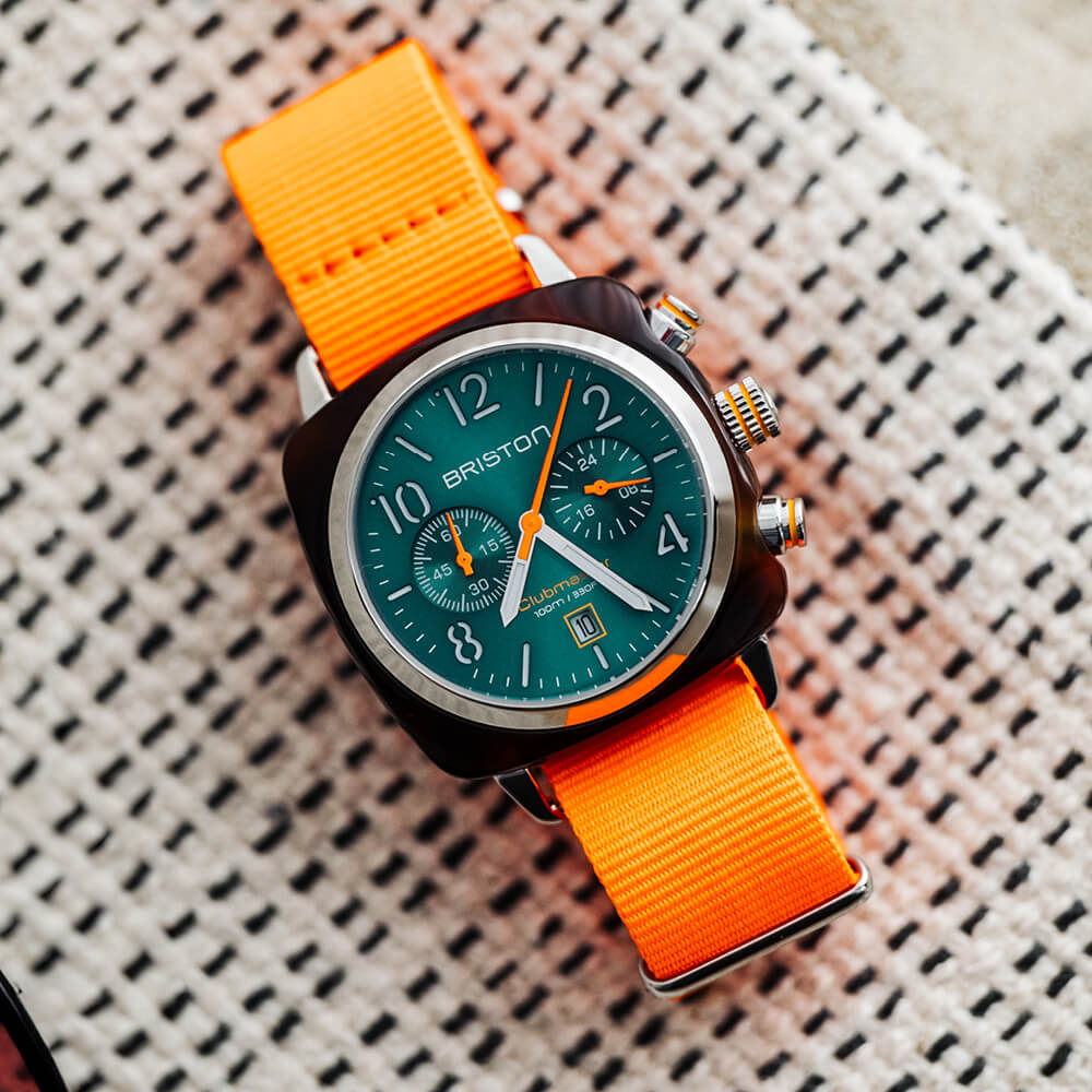 briston-bracelet-nato-nylon-20-mm-orange-fluo image 2