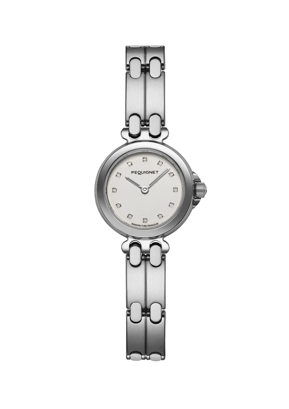 pequignet-moorea-25-mm-cadran-opalin-12-diamants-montre-femme-quartz image 1