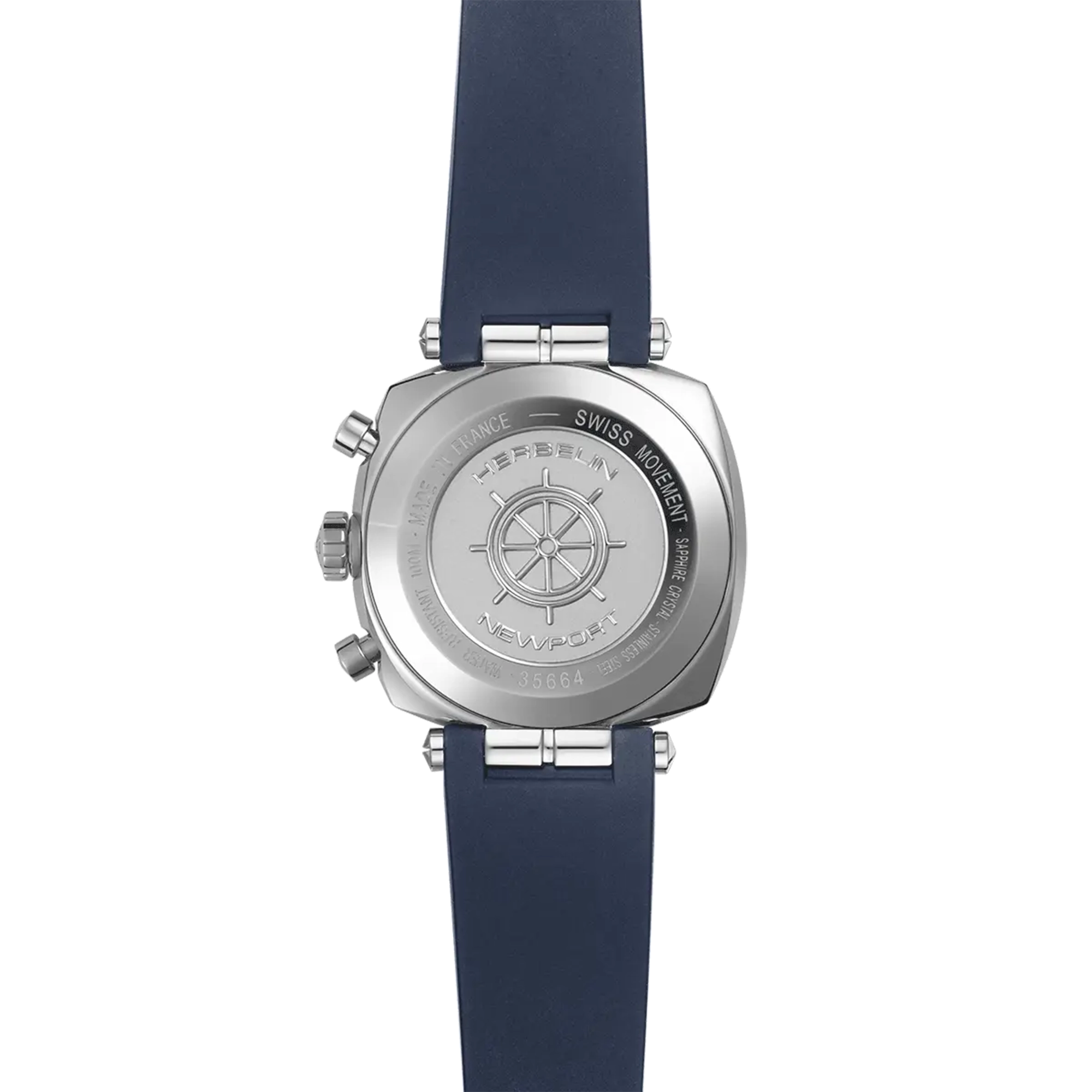 herbelin-newport-h-ritage-chronographe-quartz-montre-homme-acier-bleu-fkm image 4