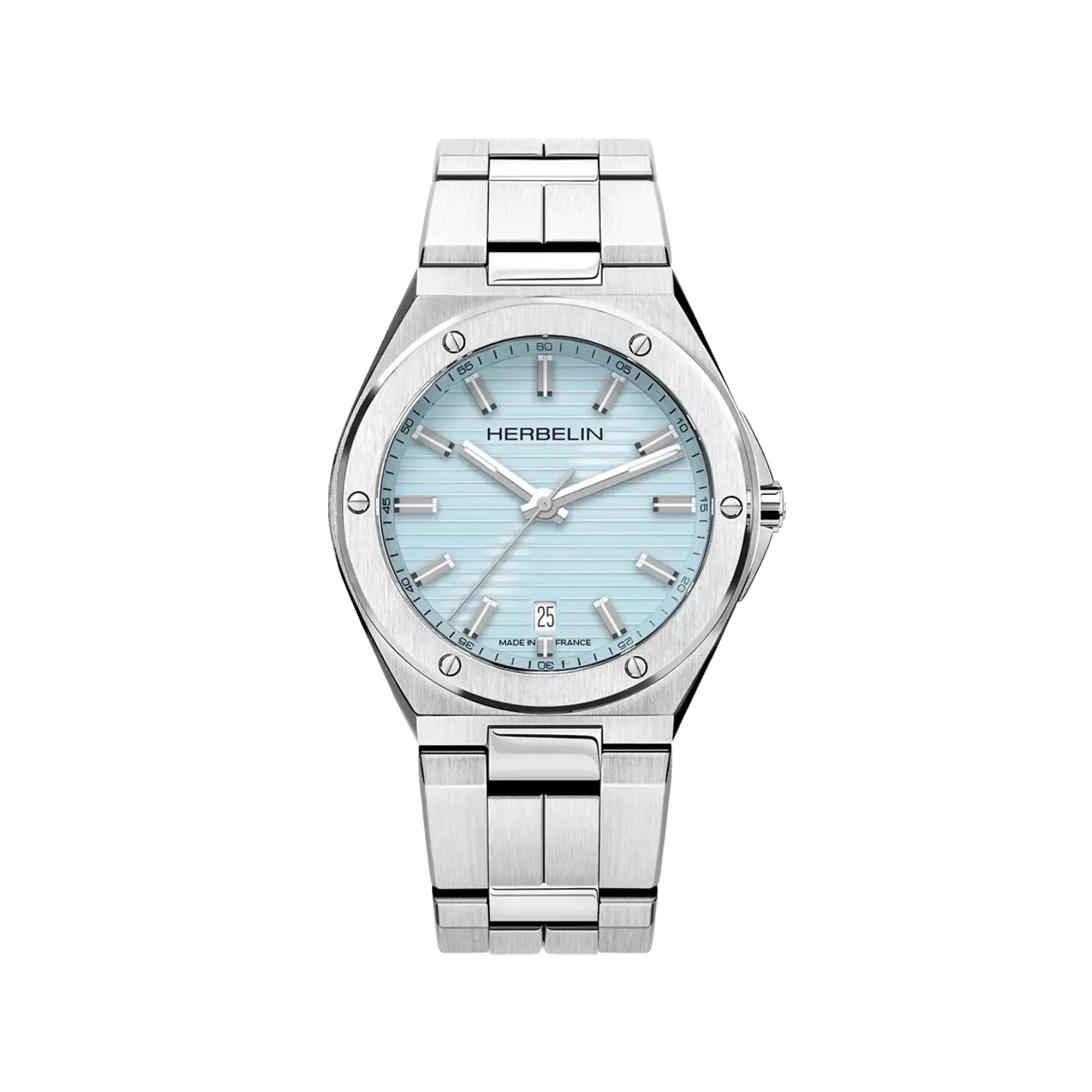 herbelin-cap-camarat-quartz-date-bleu-arctique-acier-316l-homme image 1