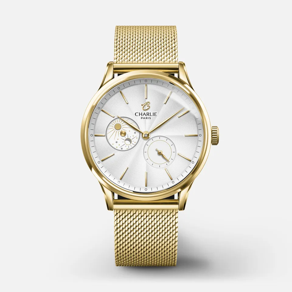 charlie-paris-initial-36-jour-nuit-dor-automatique-femme-36mm image 1