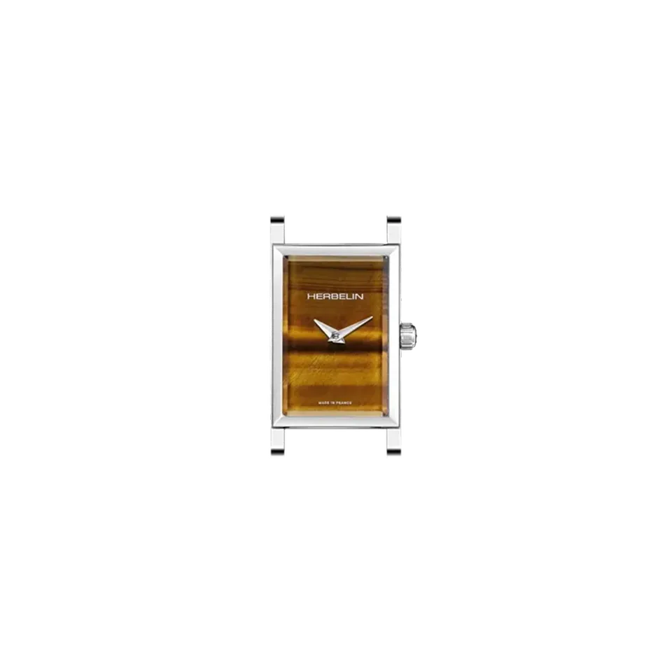 herbelin-antar-s-bo-tier-rectangle-il-de-tigre-acier-316l image 1
