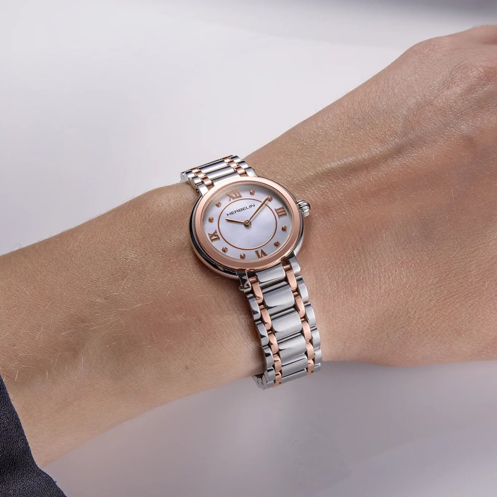 herbelin-galet-quartz-montre-femme-pvd-or-rose-zirconium image 2
