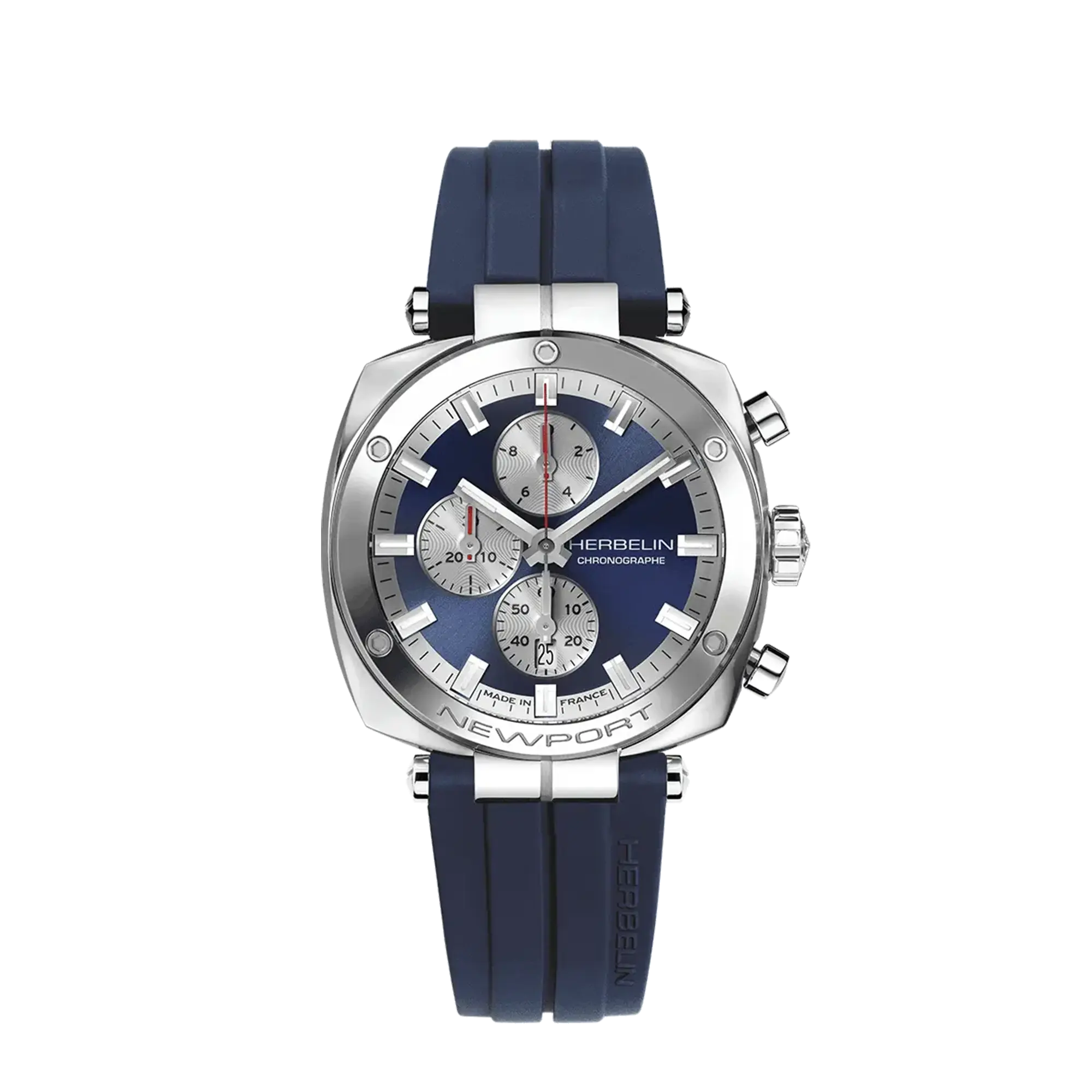 herbelin-newport-h-ritage-chronographe-quartz-montre-homme-acier-bleu-fkm image 1