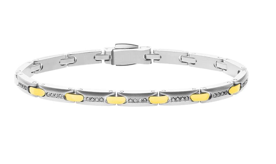 pequignet-moorea-bracelet-bijou-acier-or-jaune-diamant-2 image 1