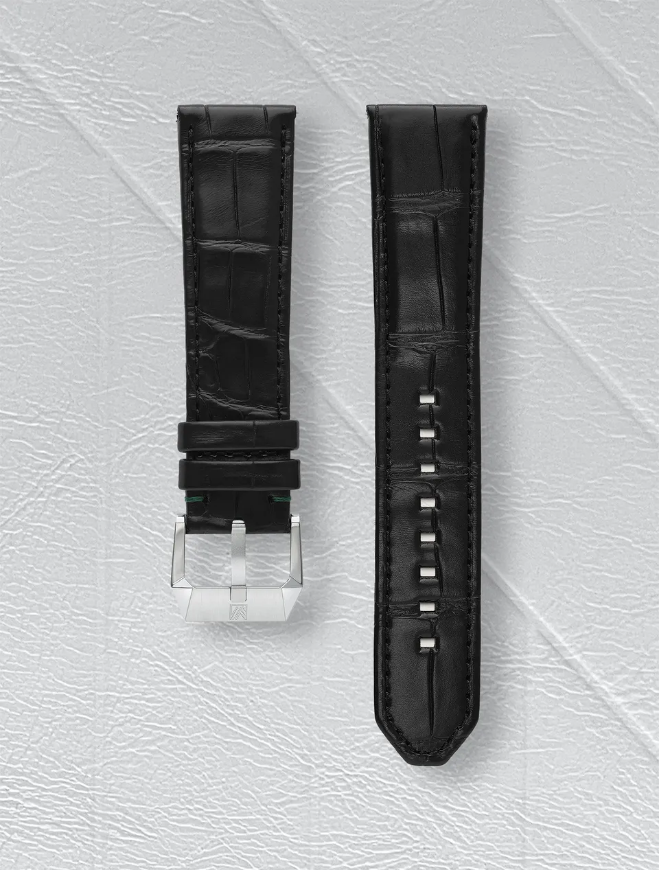 march-la-b-bracelet-alligator-noir-22-mm-pour-am2-calendar image 1