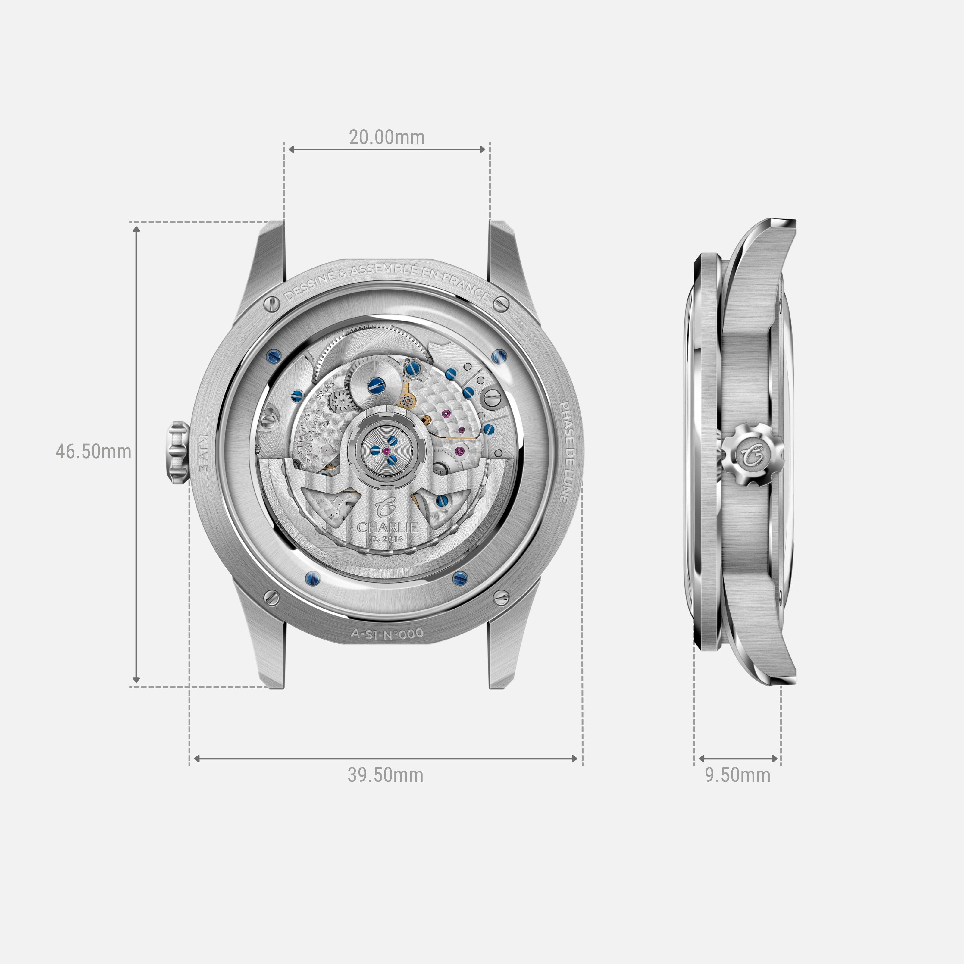 charlie-paris-alliance-phase-de-lune-blanc-montre-automatique-39mm-soprod-c105 image 3