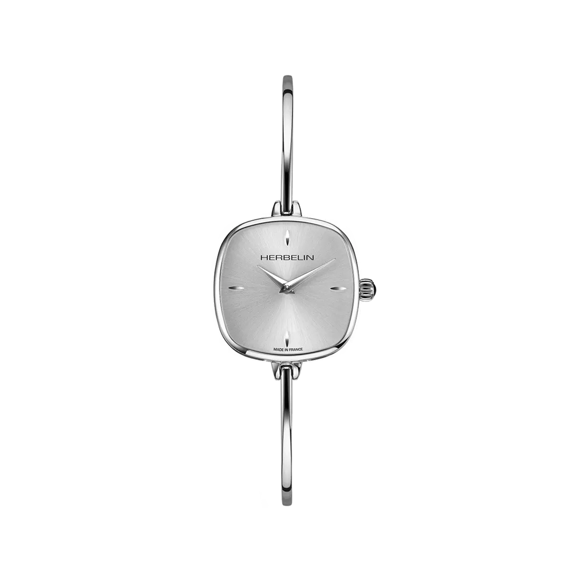 herbelin-fil-quartz-femme-montre-bijou-acier-blanc-carr-e image 1