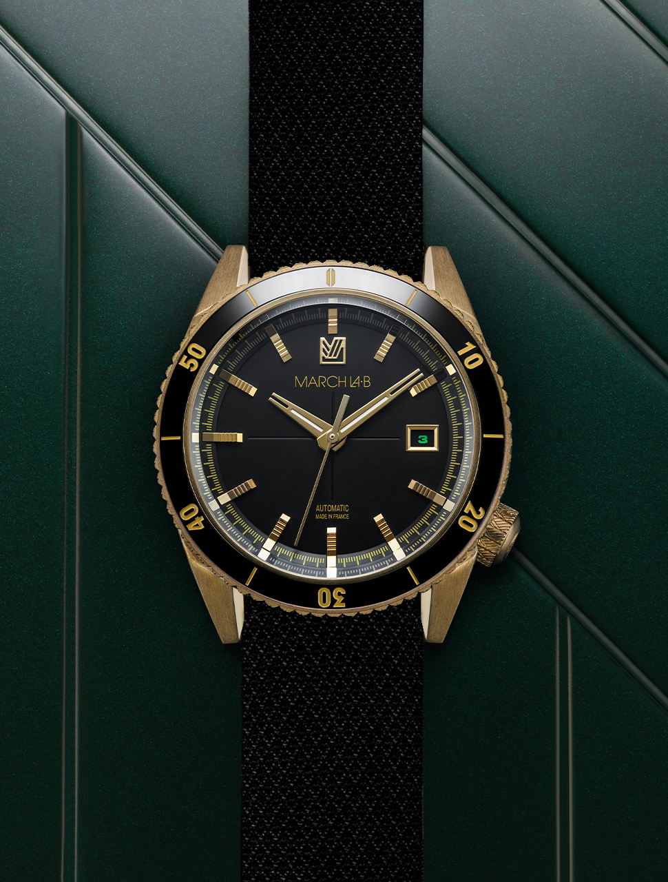 march-la-b-bonzer-automatique-41-mm-montre-de-surf-plongeuse-cadran-noir image 1