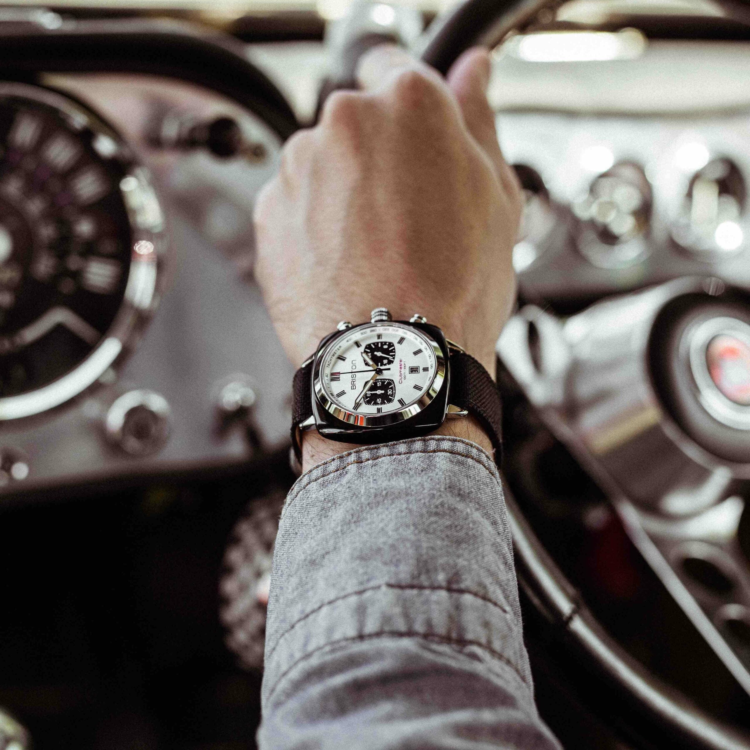 briston-clubmaster-sport-chrono-quartz-42-mm-blanc-ac-tate-noir image 2