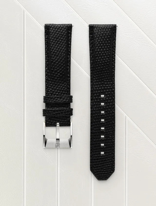 march-la-b-bracelet-l-zard-noir-20-mm-bracelet-montre-cuir-interchangeable image 1