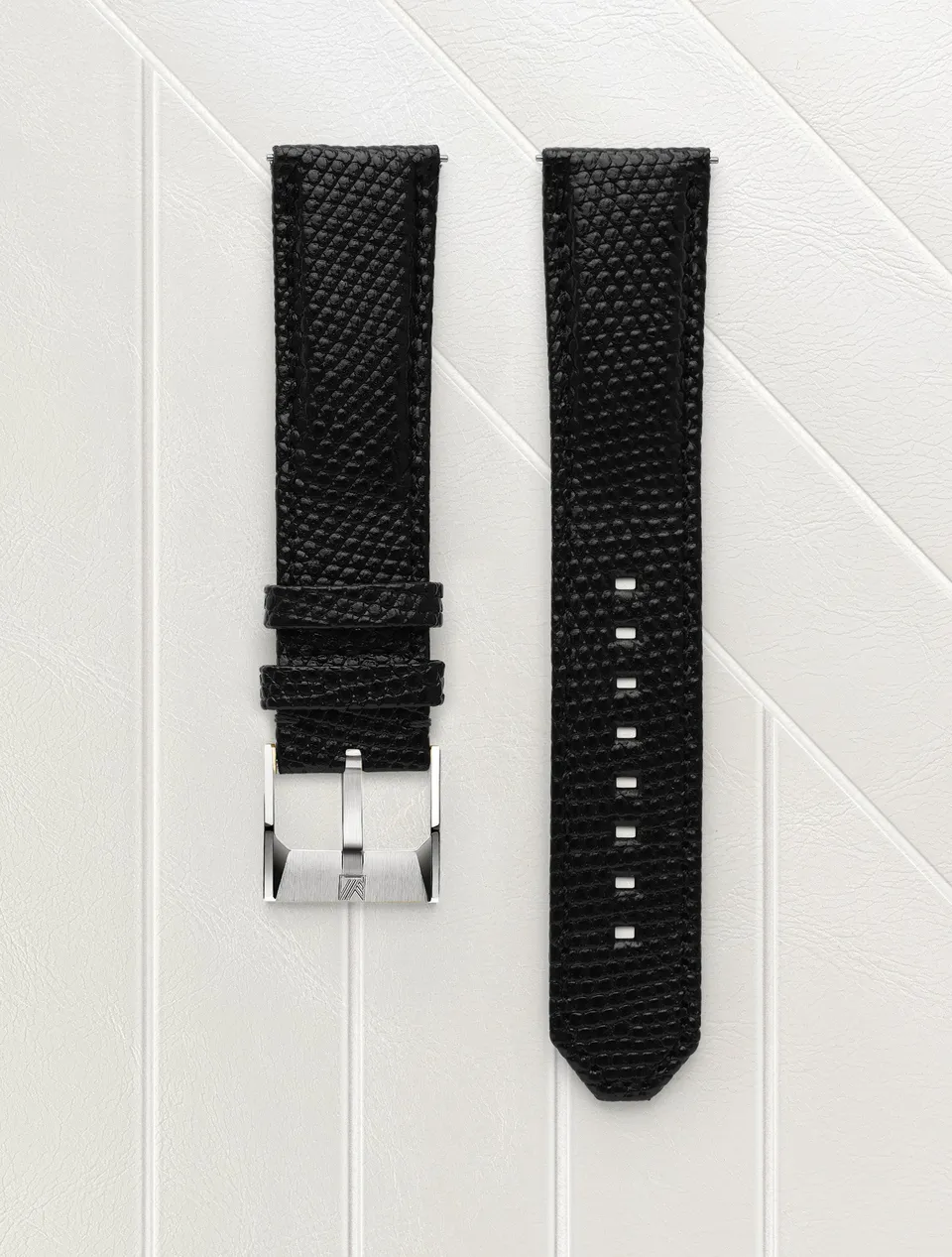 march-la-b-bracelet-l-zard-noir-20-mm-bracelet-montre-cuir-interchangeable image 1