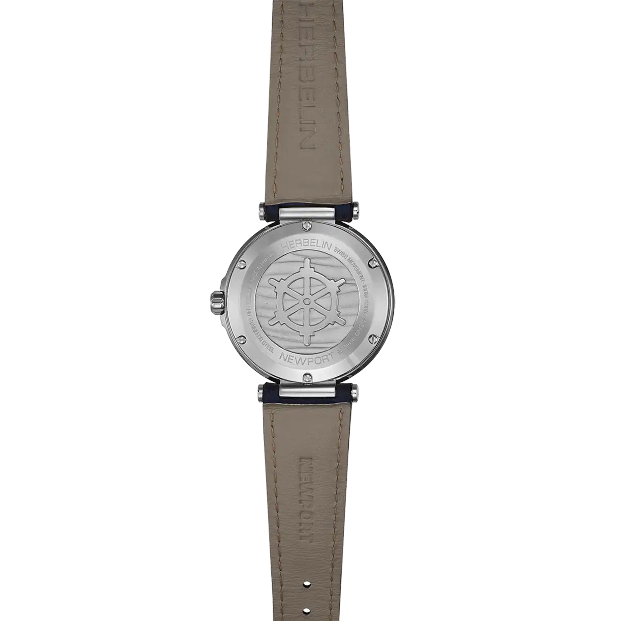 herbelin-newport-montre-quartz-homme-bleu-acier-et-cuir-bleu image 4
