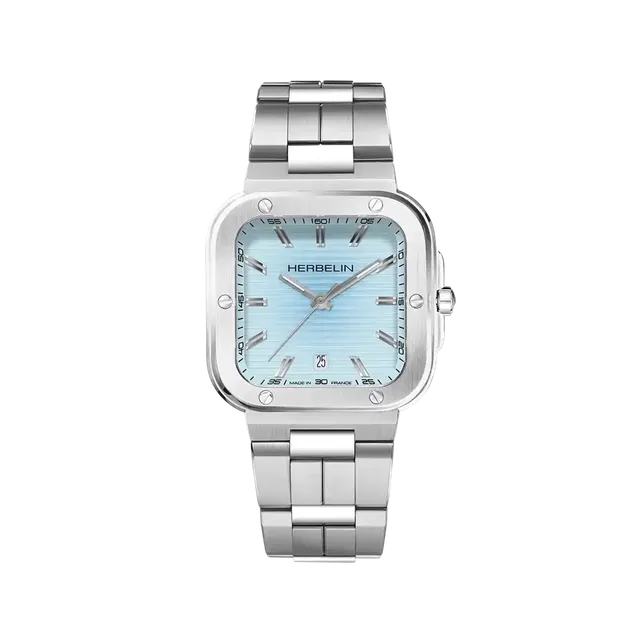 herbelin-cap-camarat-square-bleu-arctique-montre-homme-acier-quartz image 1