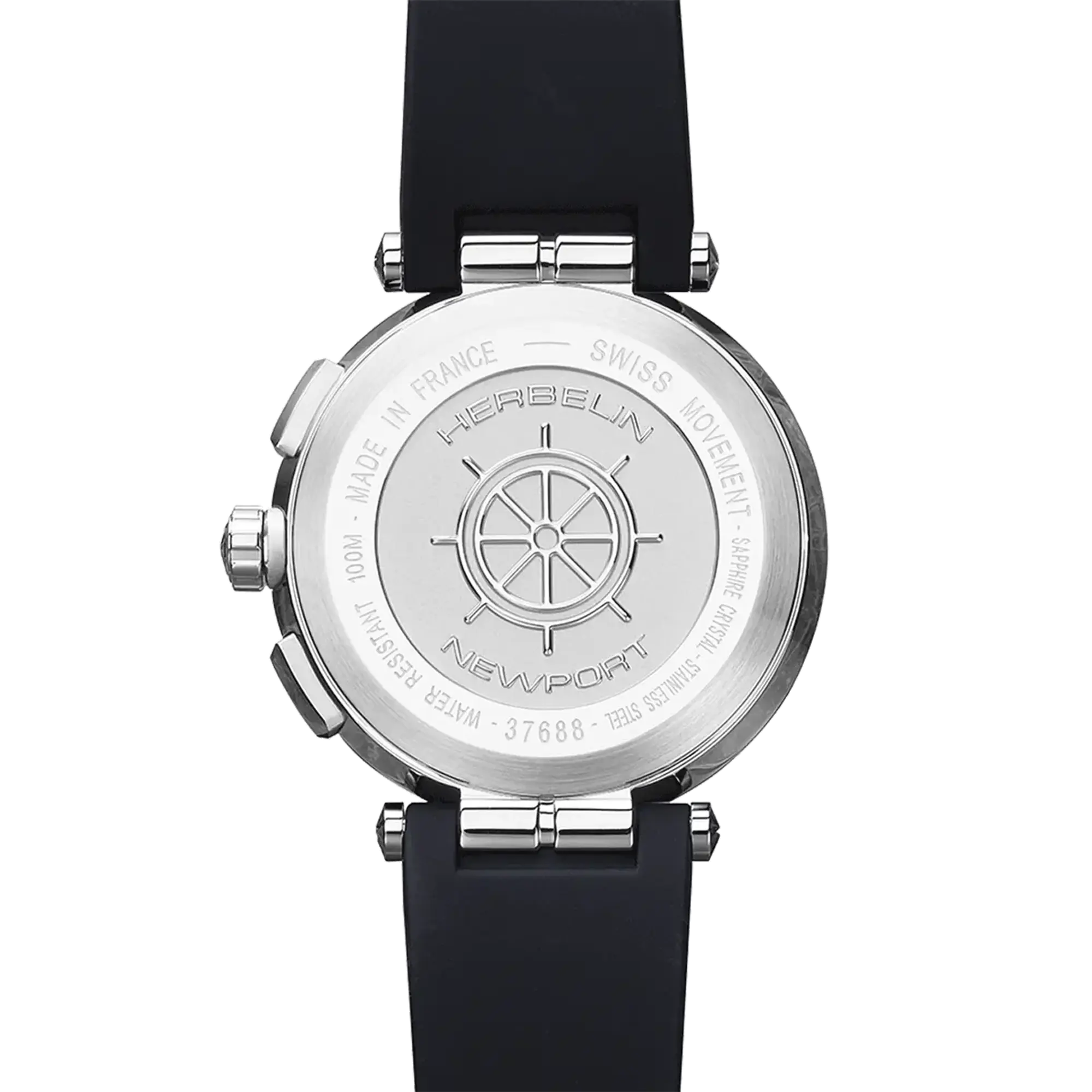 herbelin-newport-chronographe-quartz-acier-bleu-et-noir-43mm image 4