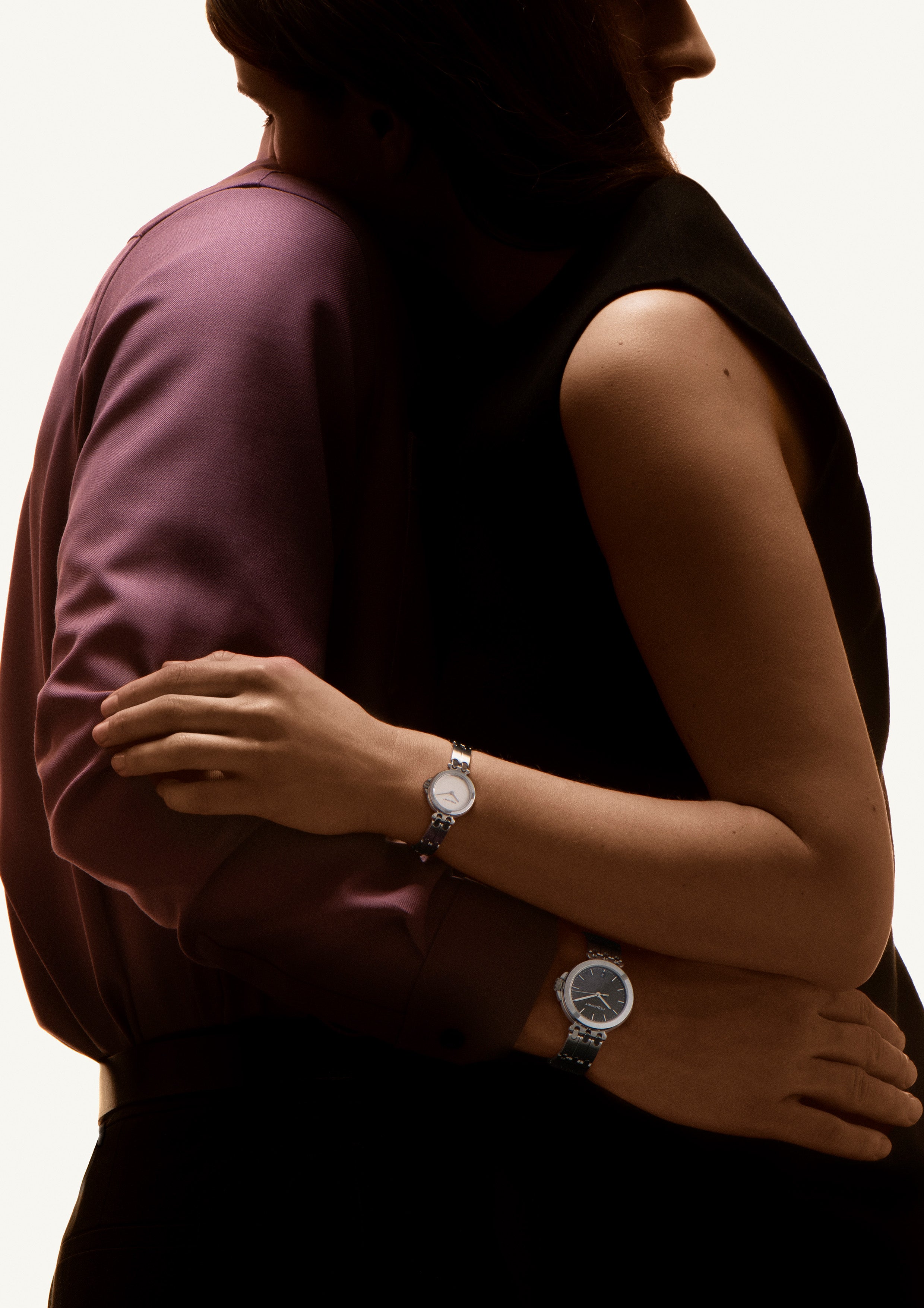 pequignet-moorea-2024-montre-mixte-38-5-mm-bracelet-acier-3-rangs-cadran-anthrac image 2