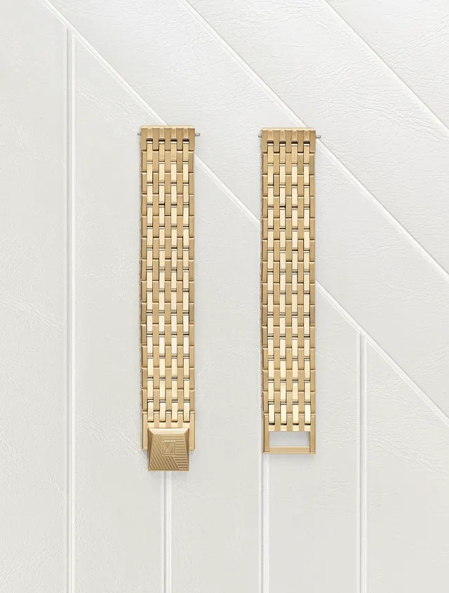 march-la-b-bracelet-acier-9-maillons-dor-plats-14mm image 1