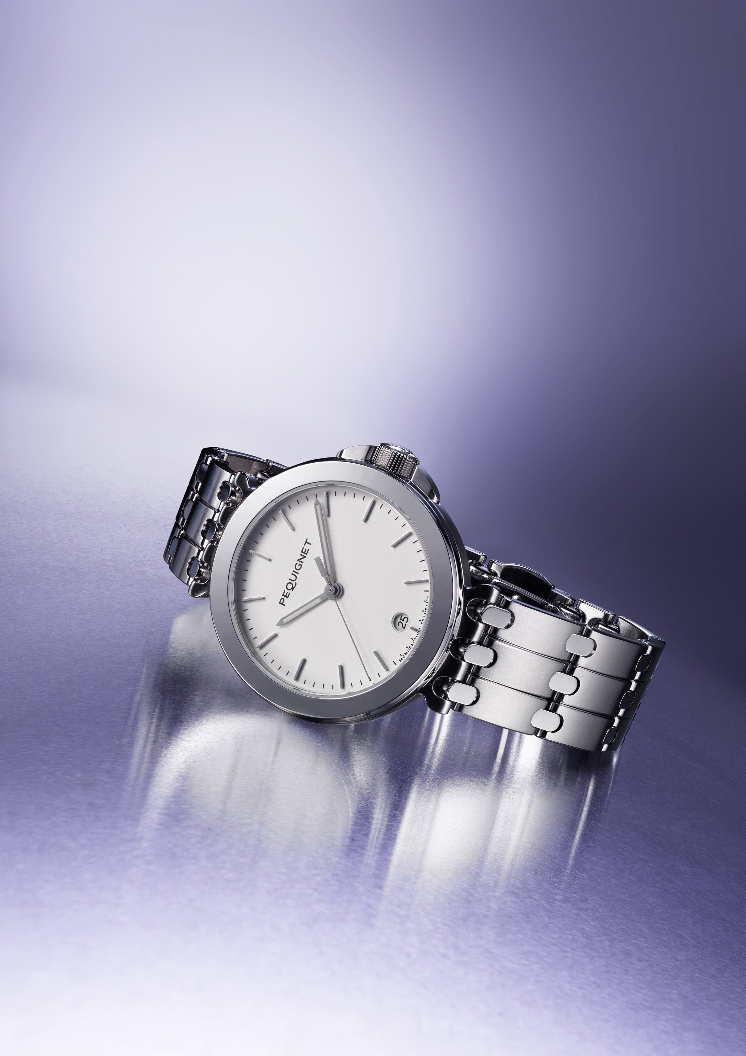 pequignet-moorea-montre-acier-38-5-mm-cadran-blanc-opalin-calibre-initial image 4