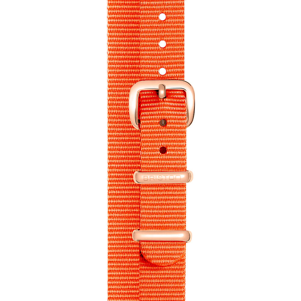 briston-bracelet-type-nato-12-mm-orange-nylon-interchangeable-clubmaster-lady image 2