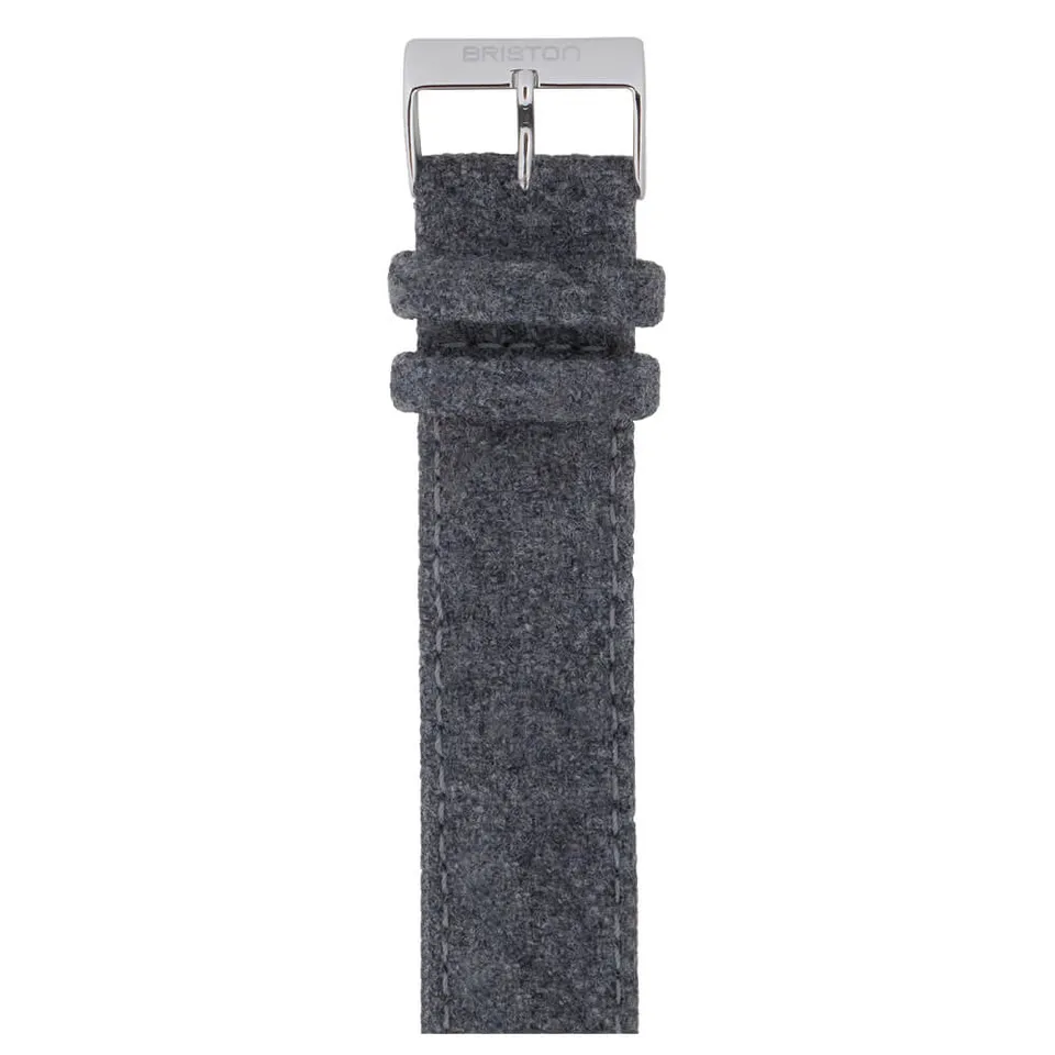 briston-bracelet-flanelle-gris-20-mm-cuir-et-flanelle image 1