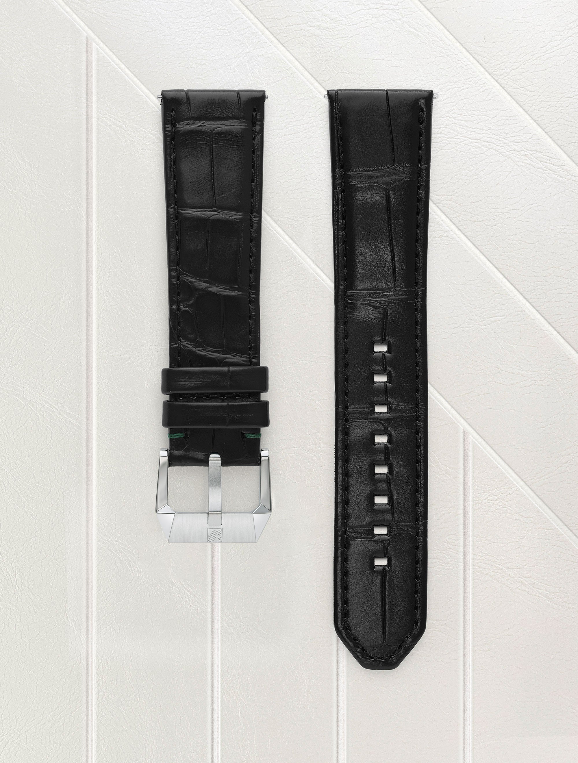 march-la-b-bracelet-alligator-noir-22-mm-am2-homme image 1
