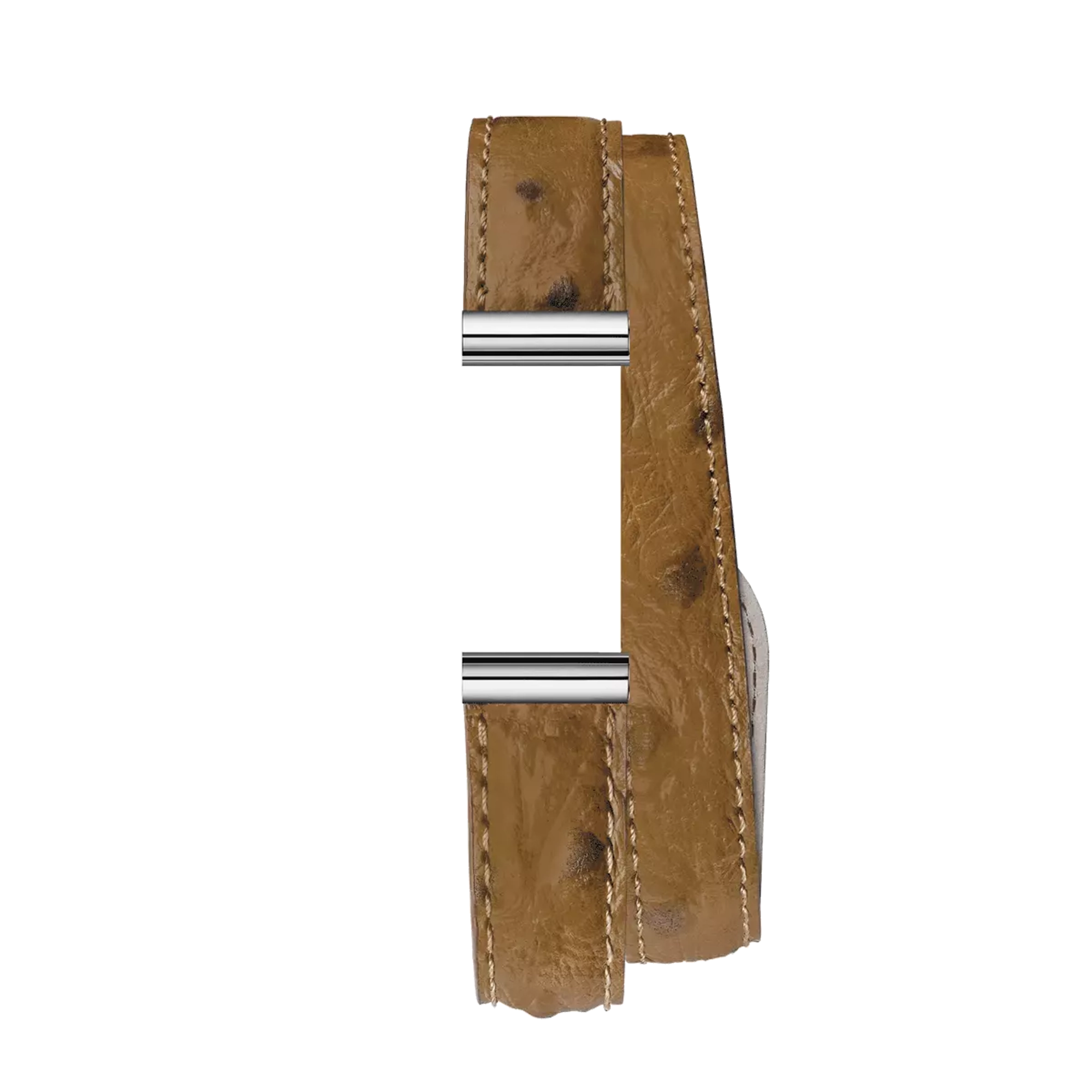 herbelin-antar-s-bracelet-double-cuir-autruche-camel-gold image 1