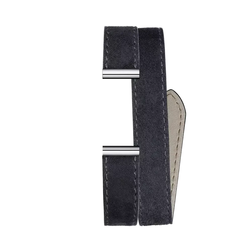herbelin-antar-s-bracelet-double-tour-cuir-velours-kid-anthracite image 1