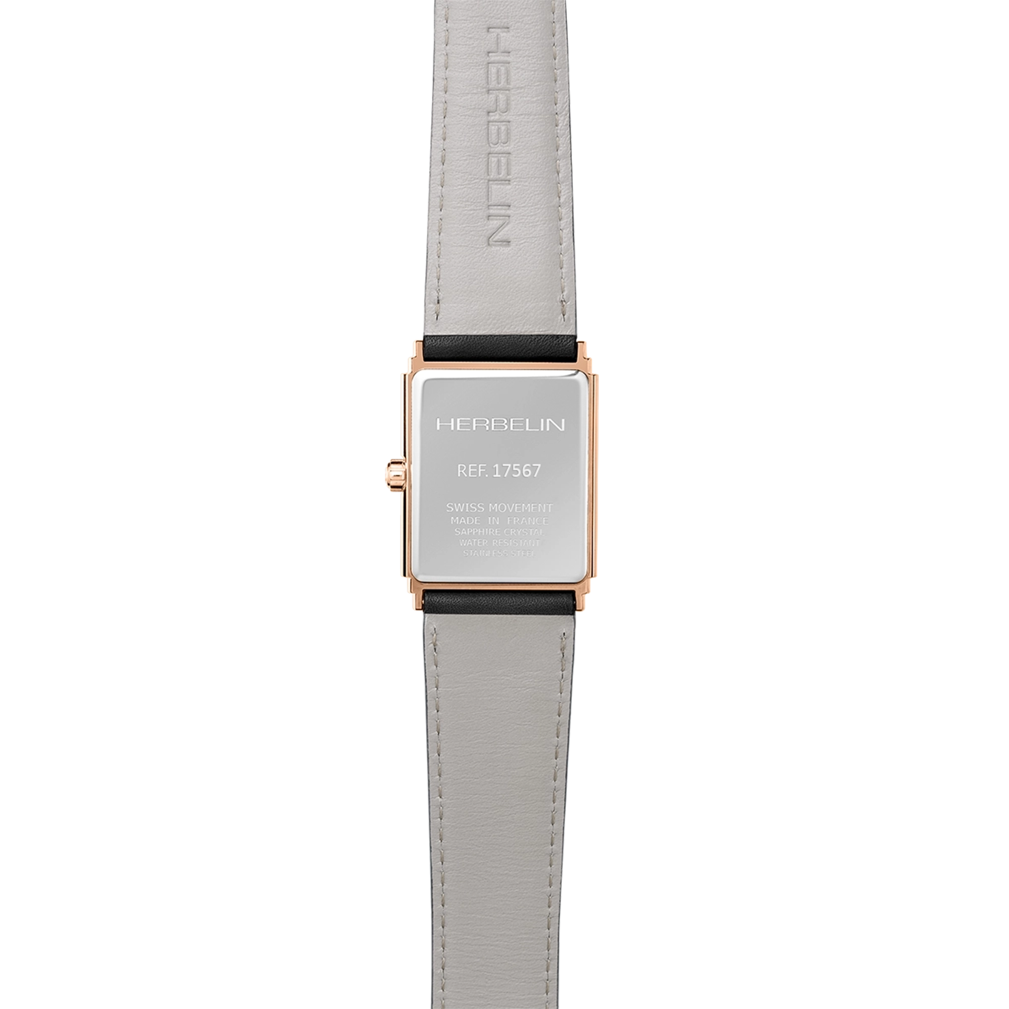 herbelin-art-d-co-1925-s-montre-homme-anthracite-or-rose image 4