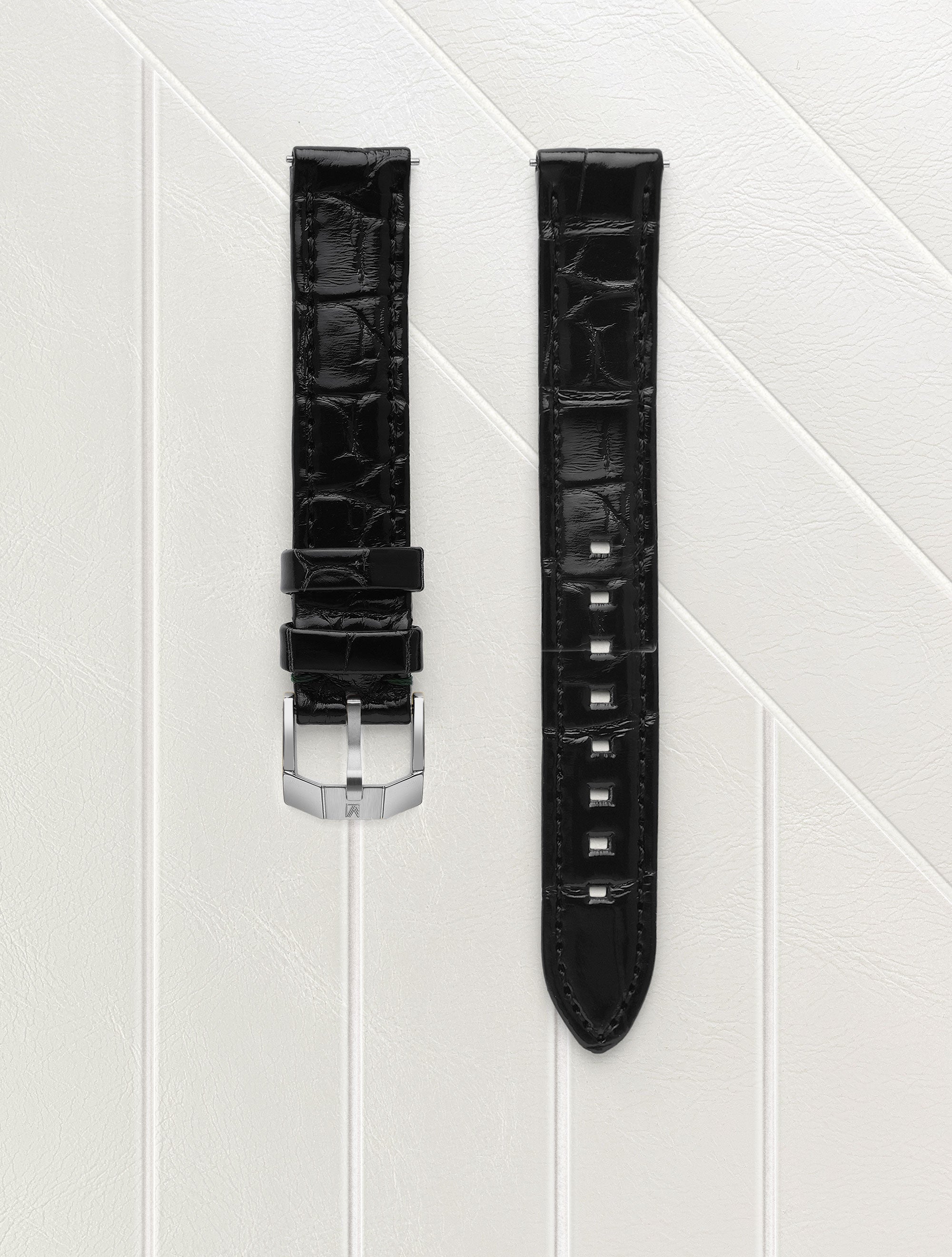 march-la-b-bracelet-alligator-noir-14mm image 1