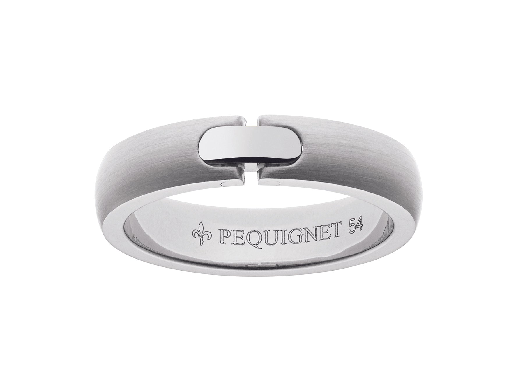 pequignet-moorea-bague-acier-or-jaune-et-diamant image 1