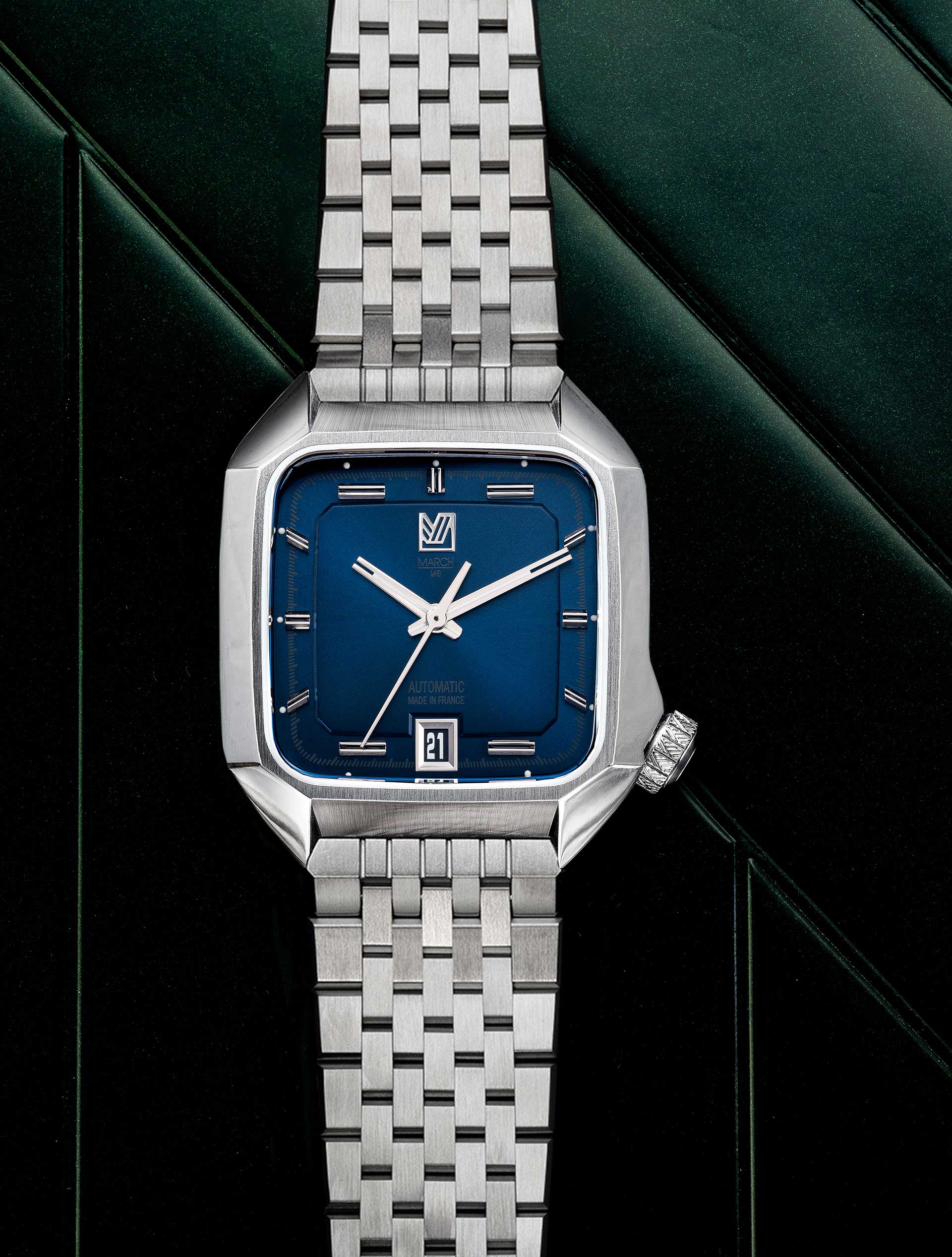 march-la-b-am2-slim-automatique-navy-36-mm-montre-homme-automatique image 4