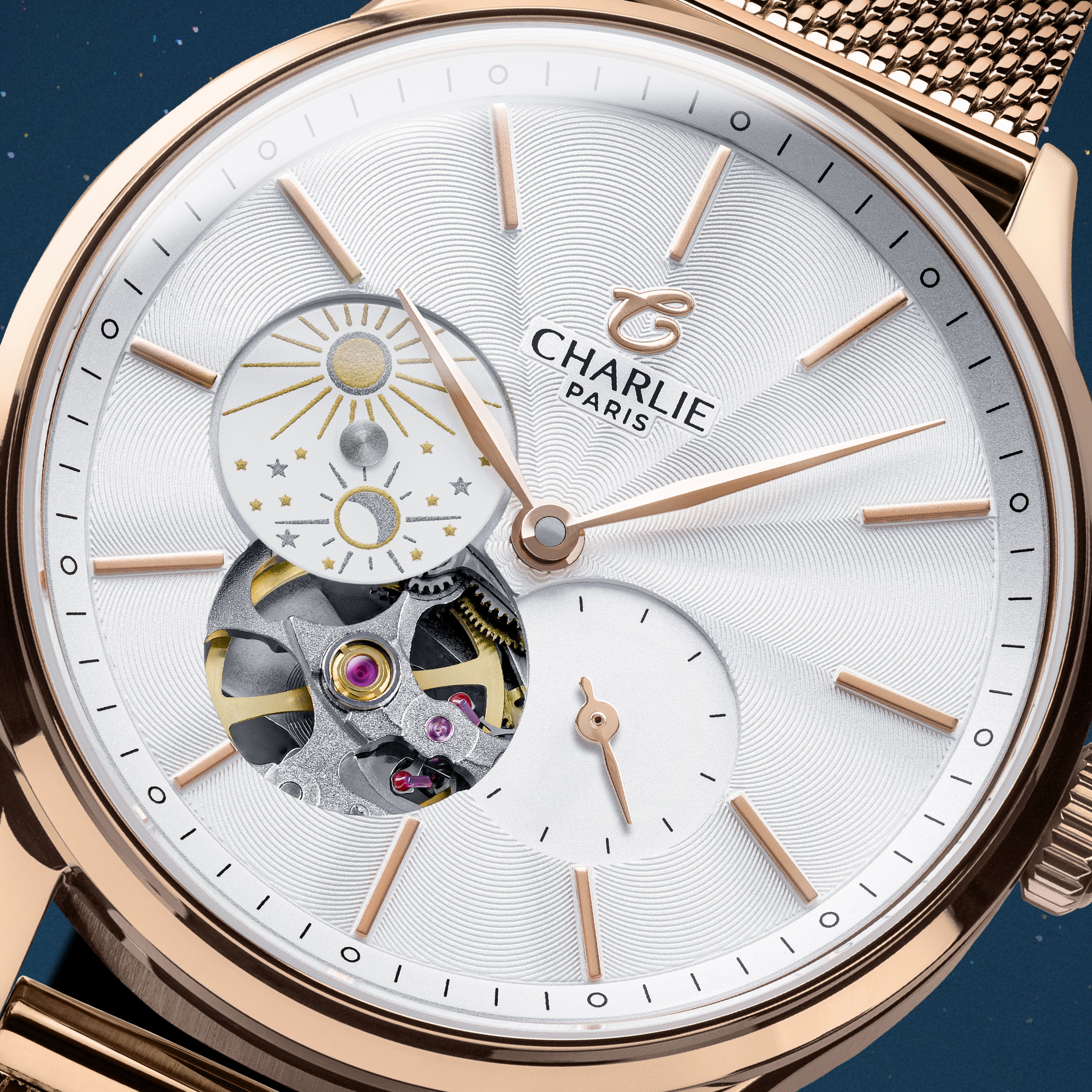 charlie-paris-initial-36-c-ur-ouvert-jour-nuit-montre-automatique-femme-36-mm-do image 2