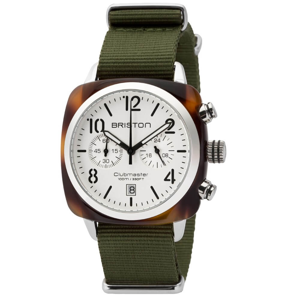 briston-clubmaster-classic-montre-chronographe-quartz-40-mm-blanc image 1