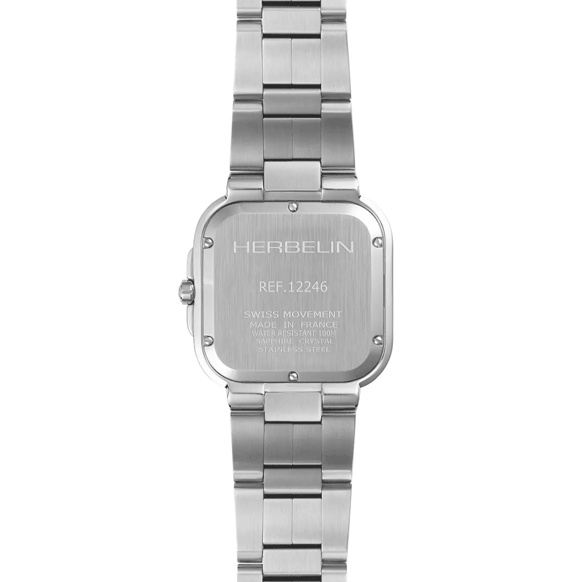 herbelin-cap-camarat-square-quartz-montre-homme-acier-vert image 4